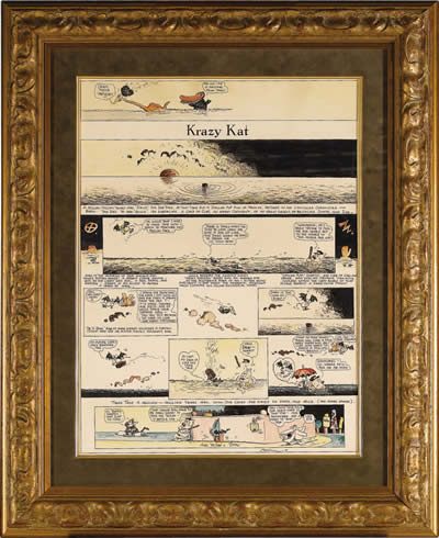 Hand-Colored George Herriman Krazy Kat Sunday from Heritage Online Auctions